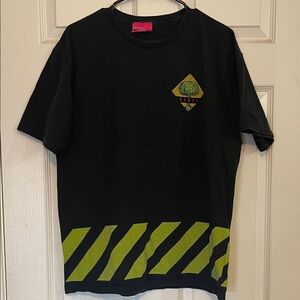 Mishka Black and Green Graphic Streetwear T-Shirt